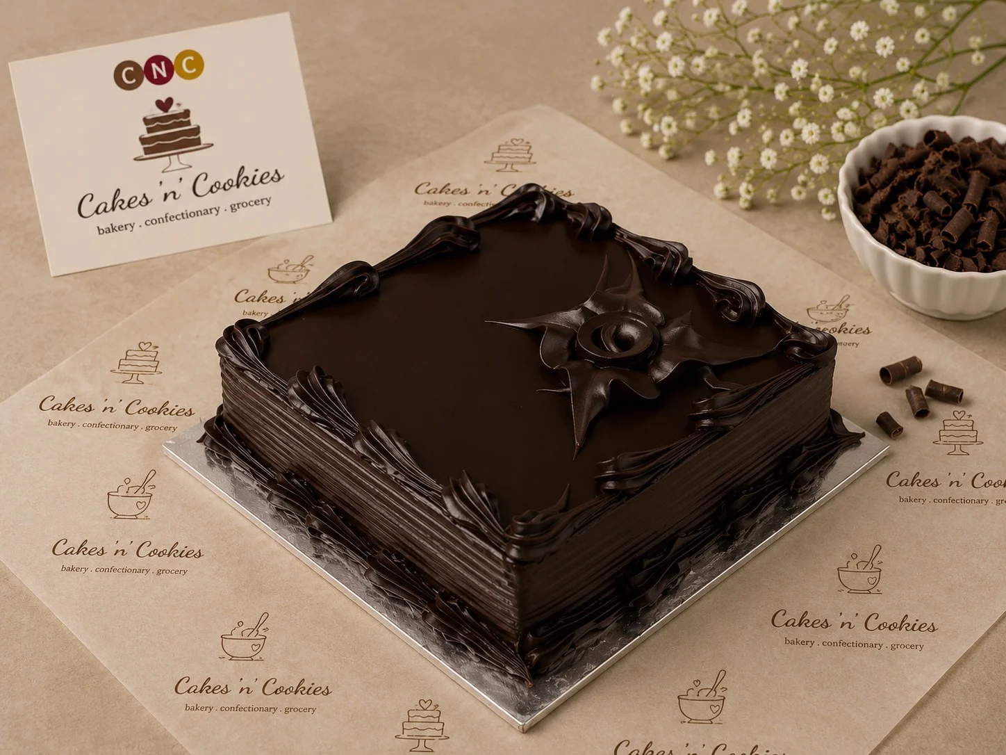 Dark Chocolate Truffle Cake