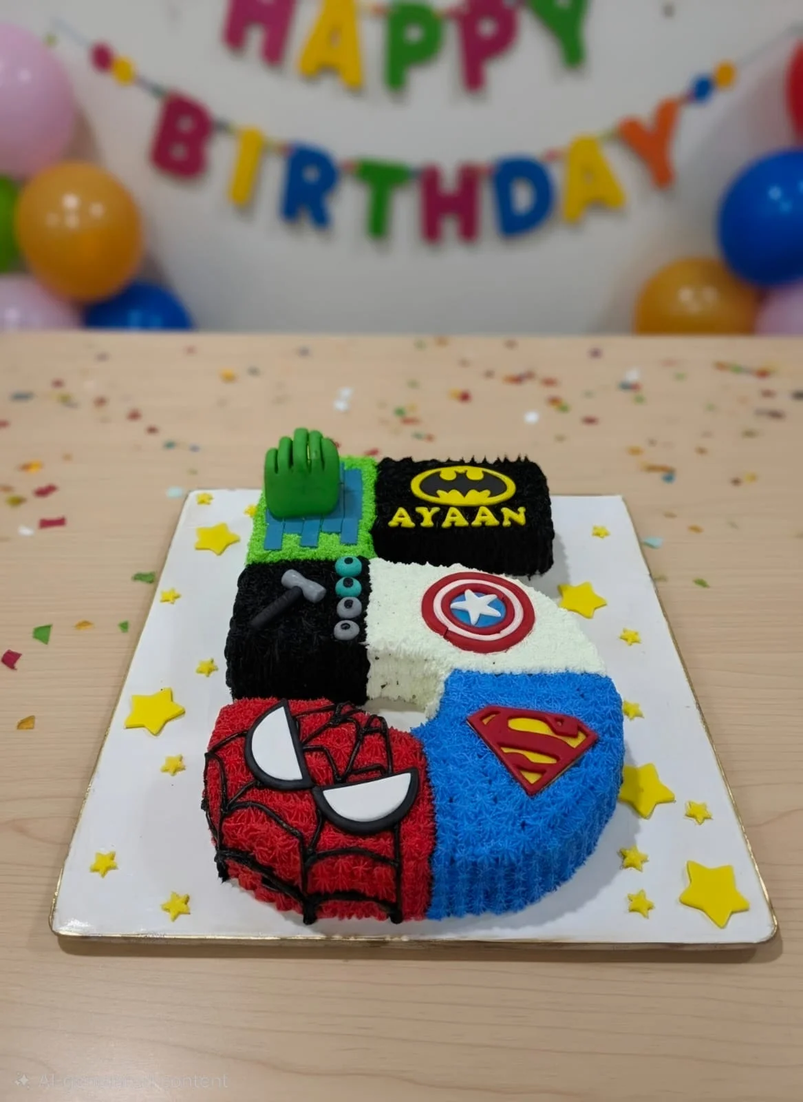 Kids Superhero Custom Cake